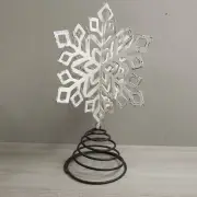 Metal Snowflake Christmas Tree Topper / Shelf Sitter Decor