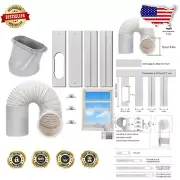 Easy Install Portable AC Exhaust Vent Kit for Sliding Windows - 5.9" Diameter