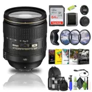 Nikon AF-S NIKKOR 24-120mm f/4G ED VR Lens (2193) + 64GB Memory Card + Filter