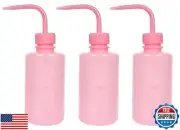 KIGITIK 3 Pcs 250ml Plastic Squeeze Wash Bottle, Narrow Mouth Squeeze Bottle,
