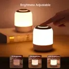 Adjustable Brightness LED Night Light White Pink Bedside Lamp Bedroom