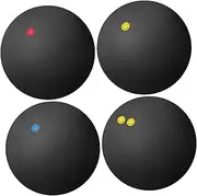 Fun Functional Squash Balls 4 Pack Bouncy Balls for Boys and Girls for Playgrounds Parties and Birthday