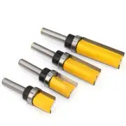 4 Pcs Woodworking Trimming Knife Flush Router Bits Set Tool Cutter