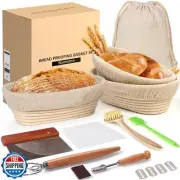 Banneton Bread Proofing Basket Set, 11 Inch Sourdough Proofing Basket and Bre