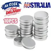 Aluminium Empty Cosmetic Pot Lip Balm Jar Tin Container Silver Containers OD