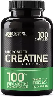 Optimum Nutrition Micronized Creatine Monohydrate Capsules, Keto Friendly, 2500M