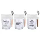 Glass Meal Prep Container 12 Oz Canning Jars Portable Cereal and Milk Container