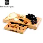 NEW Stanley Rogers Wooden Bamboo Cheese Board Set 5pc Knives Tools