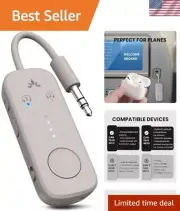 Long-Lasting Bluetooth 5.3 Airplane Adapter for Two Earbuds - Travel Essential