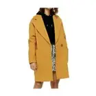 TOPSHOP Carly OverSized Mustard Coat With Oversized Pockets Size 8