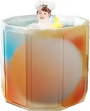 Portable Bathtub for Shower Stall - Thickened Full Body Washing Tub for Women Male - Full Body Male Sitting Design Bathing Bucket