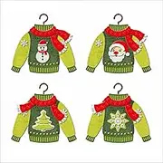Merry Christmas Clothing Metal Cutting Dies for Card Making, Paper Embossing Die-Cuts Kit Storage Pockets Supplies, Scrapbooking Stencils