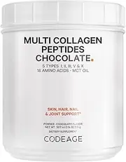 Code Age Keto Chocolate Multi Collagen, 30 Servings - Keto Diet Supplement, Blend Of Grass-Fed Beef, Chicken, Wild Fish And Eggshell Collagen And Fats From Mct Oil