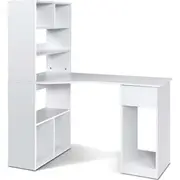 Office Computer Desk Student Study Table Home Workstation Corner Shelf
