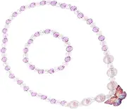 [AKOOSY] 1Set Butterfly Pendant Bracelet Necklace for Play Jewelry for Aged Fun Dress Up Supplies for Creative Pretend Play and Fashion Accessories