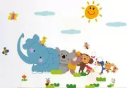 Nursery Wall Decoration Stickers Kids Animal Monkey Lion Tree Stickers
