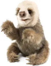 Folkmanis Baby Sloth Hand Puppet - Plush, Classic Stuffed Toy for Kids