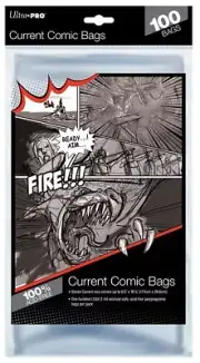 100 Ultra PRO Current Size Comic Bags Sleeves Protectors 174 x 266mm
