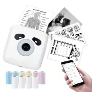 vretti Portable Thermal Printer TP6S with 10 Roll Paper, Bluetooth Mini Pocke...