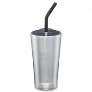 Klean Kanteen Insulated Tumbler with Straw 16oz 473ml - Brushed Stainless