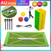 Golf Training Mat for Swing Detection Batting Portable Practice Rug Hitting Aid.