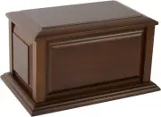 Handcrafted Extra Large Wooden Funeral Cremation Urn Box X-Large, Light Black