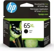 GENUINE HP 65XL Black High-yield Ink Cartridge for HP Printer, 300 pages N9K04AN
