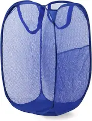 Pop up Laundry Hamper, Mesh Laundry Basket Collapsible, Foldable Hamper for Trav