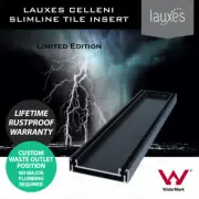 900mm LAUXES Cellini Black Shower Bathroom Tile Insert Floor Strip Drain Waste