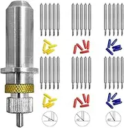 30 pcs (30/45/60 Degree) AFUNTA Blade Vinyl Cutter Plotter Cutting Blades for Roland & Most Domestic and Imported Plotter with Blade Holder Base