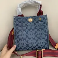 在飛比找Yahoo!奇摩拍賣優惠-【九妹精品】COACH 3663  新款女士經典C紋配牛皮小