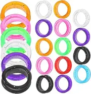 2sets Comfortable Slip Silicone Scissor Finger Ring for Stylist Haircutting Grooming 20pcs*2