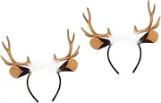 [FRCOLOR] 2 Pcs Christmas Headband Xmas Headpiece Christmas Photo Props Xmas Headdress Antlers Headband Christmas Christmas Head Boppers Christmas Headband Elk Headband Cloth