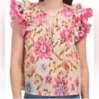 House of Harlow 1960 NWT Khaki Ruffled Peasant BOHO ZOEY‎ Top Large