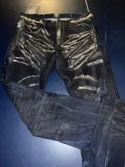 PRPS Barracuda 31 x 32Straight - Rare Mens Denim Jeans dark blue/ silver