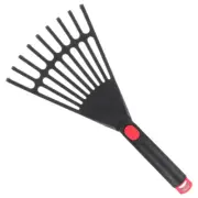 Garden Pitchfork Rakes Gardening Lawns Plastic Small Leaf Travel