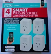 Arlec Grid Connect Single Smart Plug-In Socket With Energy Meter.