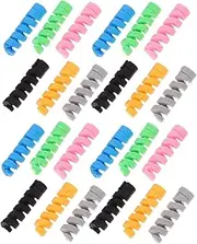 Charging Cord Protectors 30 Pack Silicone Data Cable Protectors USB Cable Covers Wire Sleeves for Wires Prevent Fraying Breaking