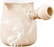 Ceramic Teapot - Roasted Milk Indoor Charcoal Stove Pottery Teapot | Around The Stove Teapot with Good Thermal Stability for Coffee, Loose Tea, Tea Bag, Milk Jmedic