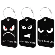 Don't Touch Me Luggage Tag for Suitcase 3 Pack Leather Luggage Tag with Priva...
