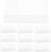 Desk Name Plates 10 Pack Stands for Name Tag Holders 12x6cm Reversible for Meetings