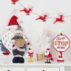 Christmas Snowman Figurine Plush Doll Xmas Ornament for Sofa Multifunctional