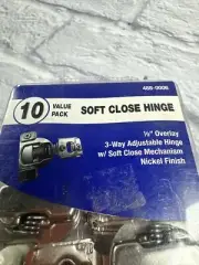 Soft Close Cabinet Hinge 10 Pack Nickel 1/2 Inch Face Frame Concealed Kitchen