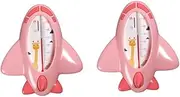 UPKOCH 2Pcs Adorable Shape Bathing Water Thermometer Thermometer Fun Bath for Measures Water Temperature Pink