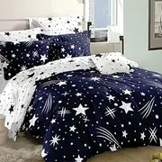 Shooting Stars Quilt Doona Duvet Cover Set Single Double Queen King Size Available Double, 2 Pillow Cases