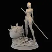 1/24 Resin star war Female Warrior Unassembled Unpainted 113-wymx