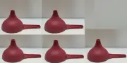 New Tupperware Large Funnels Set of 5 Garnet Red 5"