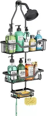 Shower Caddy over Shower Head, Bathroom Hanging Shower Organiser Shelf with Soap