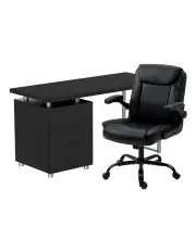 [Artiss] Computer Desk Executive Office Chairs Sets in Black