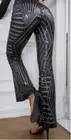 Sequin Flare Pants Gold Womens Size XL Swiftie Sparkles